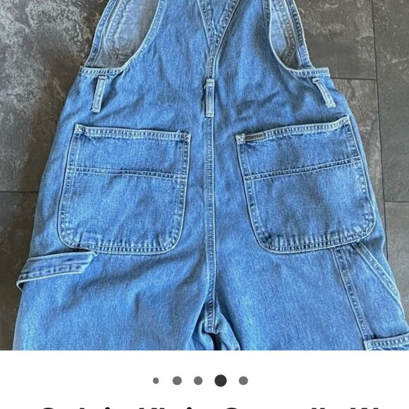 Vintage Calvin Klein Denim Carpenter Overalls Size Smalll - Picture 9 of 10